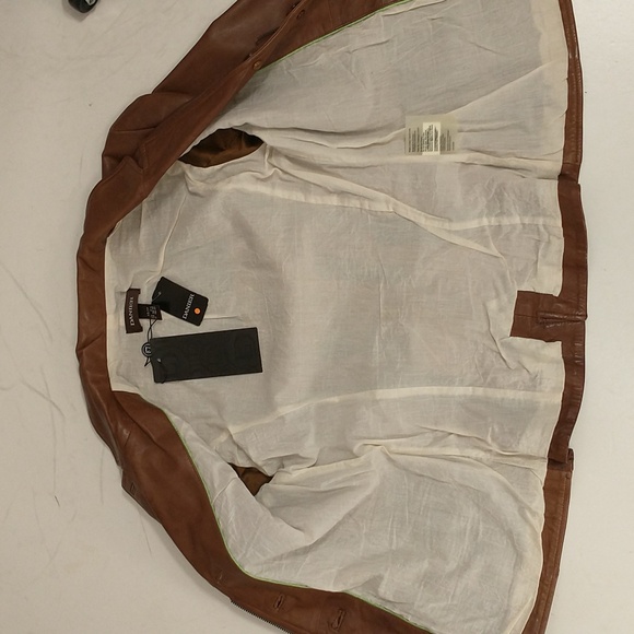 Danier Leather Jacket w Tags Cognac XS Buckles & Pockets - Picture 13 of 16